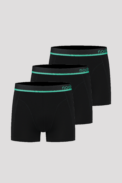 3er-packung nooboo luxuriöse bambus Boxershorts schwarz (2+1 gratis)