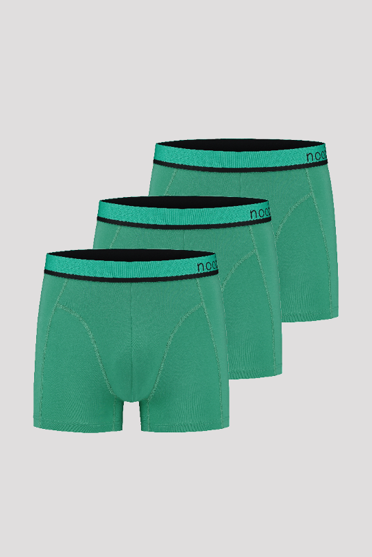 3er-packung nooboo luxuriöse bambus Boxershorts grün (2+1 gratis)