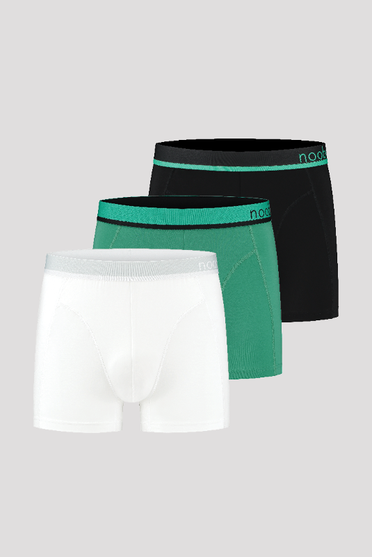 3er-packung nooboo luxuriöse bambus Boxershorts grün (2+1 gratis)