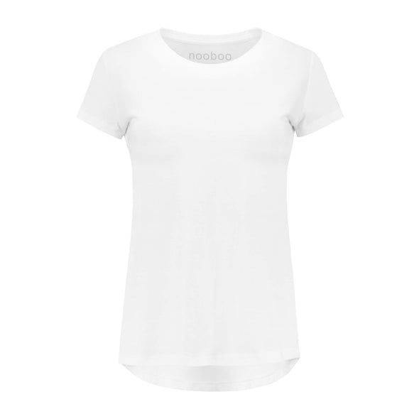 nooboo luxuriöses Damen Bambus T-Shirt weiß