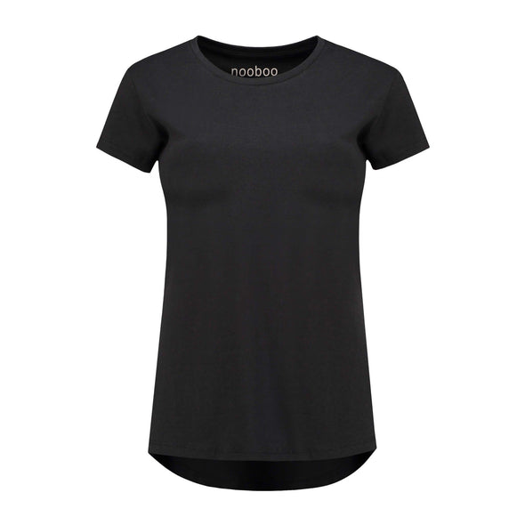 nooboo luxuriöses Damen Bambus T-Shirt schwarz