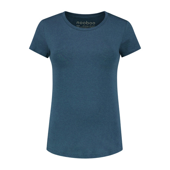 nooboo luxuriöses Damen Bambus T-Shirt blau