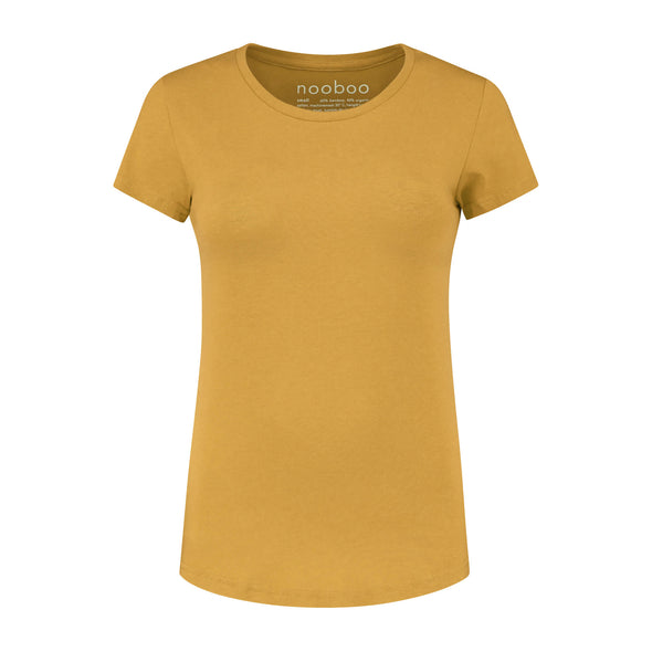 nooboo luxuriöses Damen Bambus T-Shirt gelb