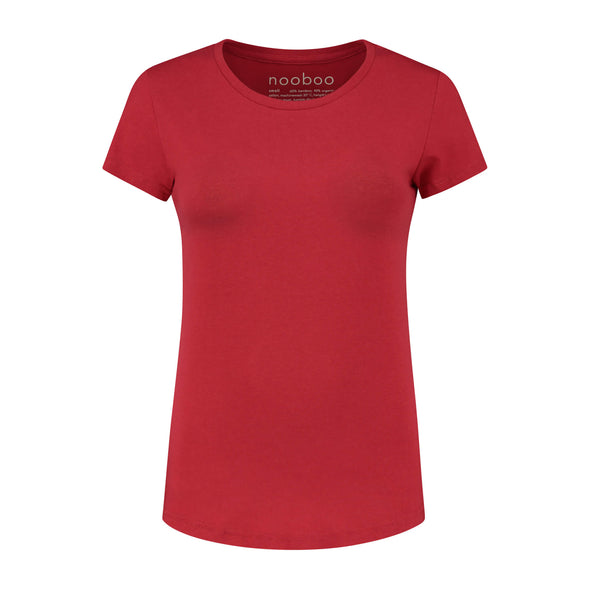 nooboo luxuriöses Damen Bambus T-Shirt rot