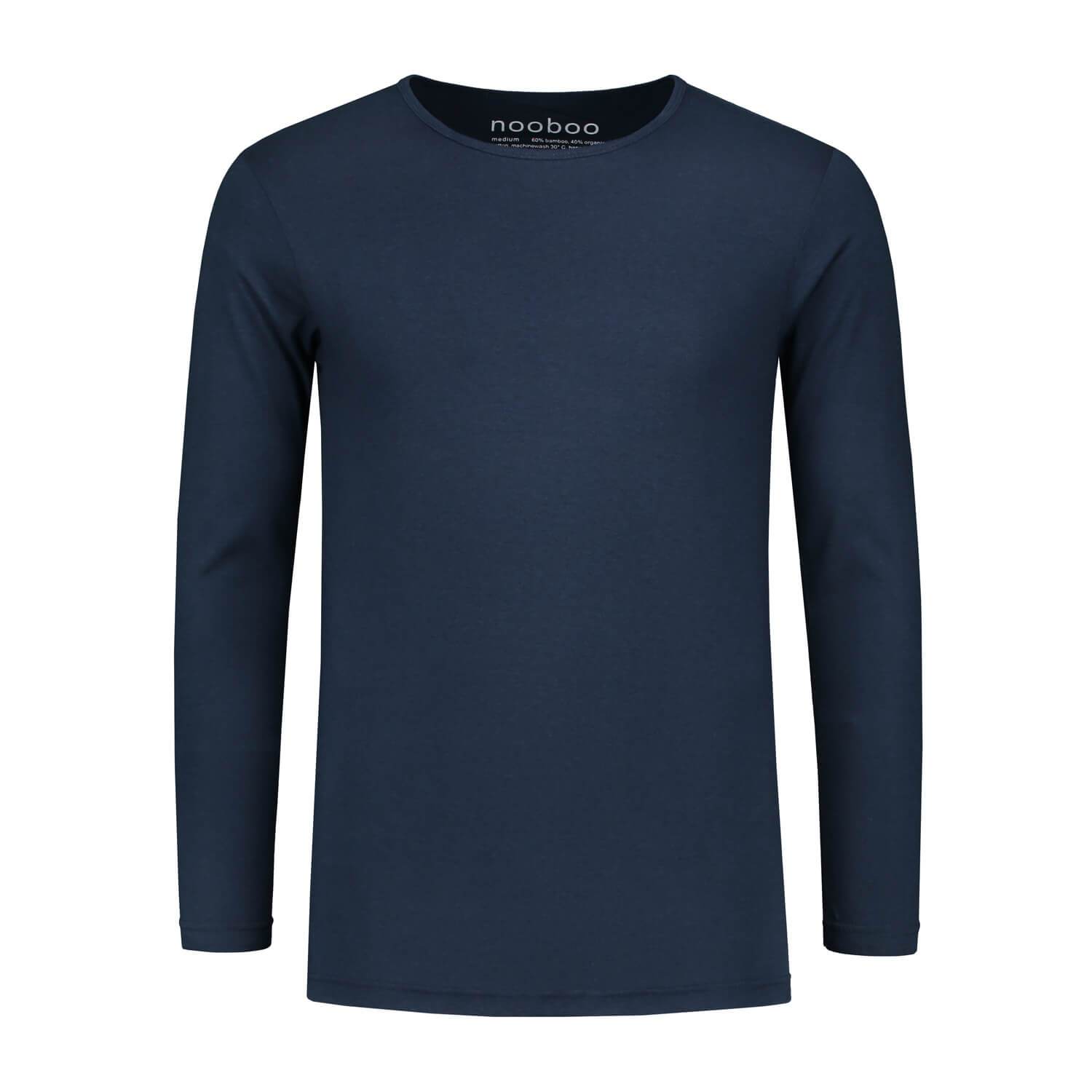 nooboo luxuriöses bambus longsleeve marine – NOOBOO Wien